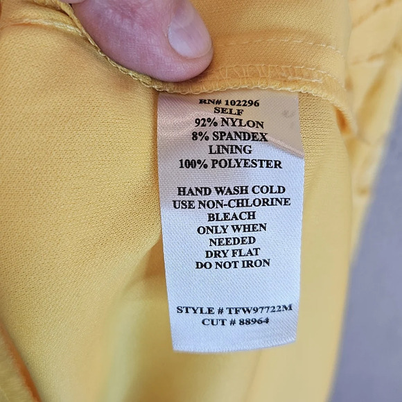 Connected Apparel Coming Up Daisy Yellow Perfect Summer Dress Sz 14 Lace Overlay - Picture 7 of 11